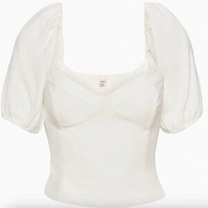 Aritzia Wilfred novella shortsleeve blouse in Light Birch